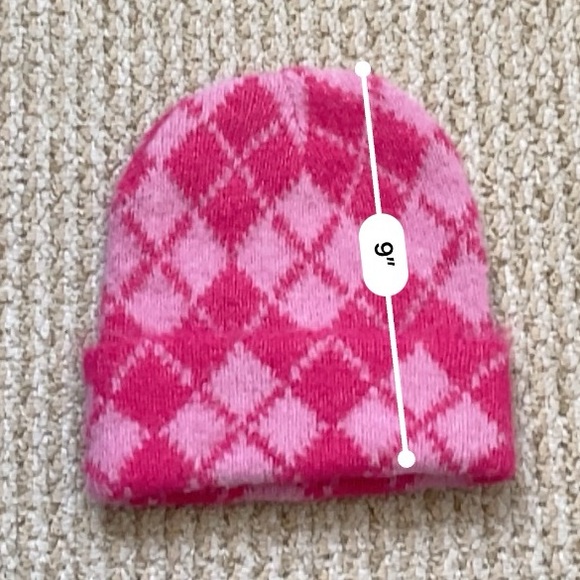 Anthropologie Pink and Red Knit Hat - Picture 5 of 6